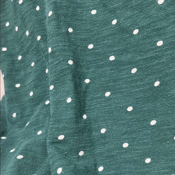 Old Navy Forest Green Polka Dot Long Sleeve Top - Picture 3 of 4